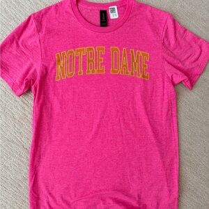 Gildan Women's Pink Notre Dame Tee